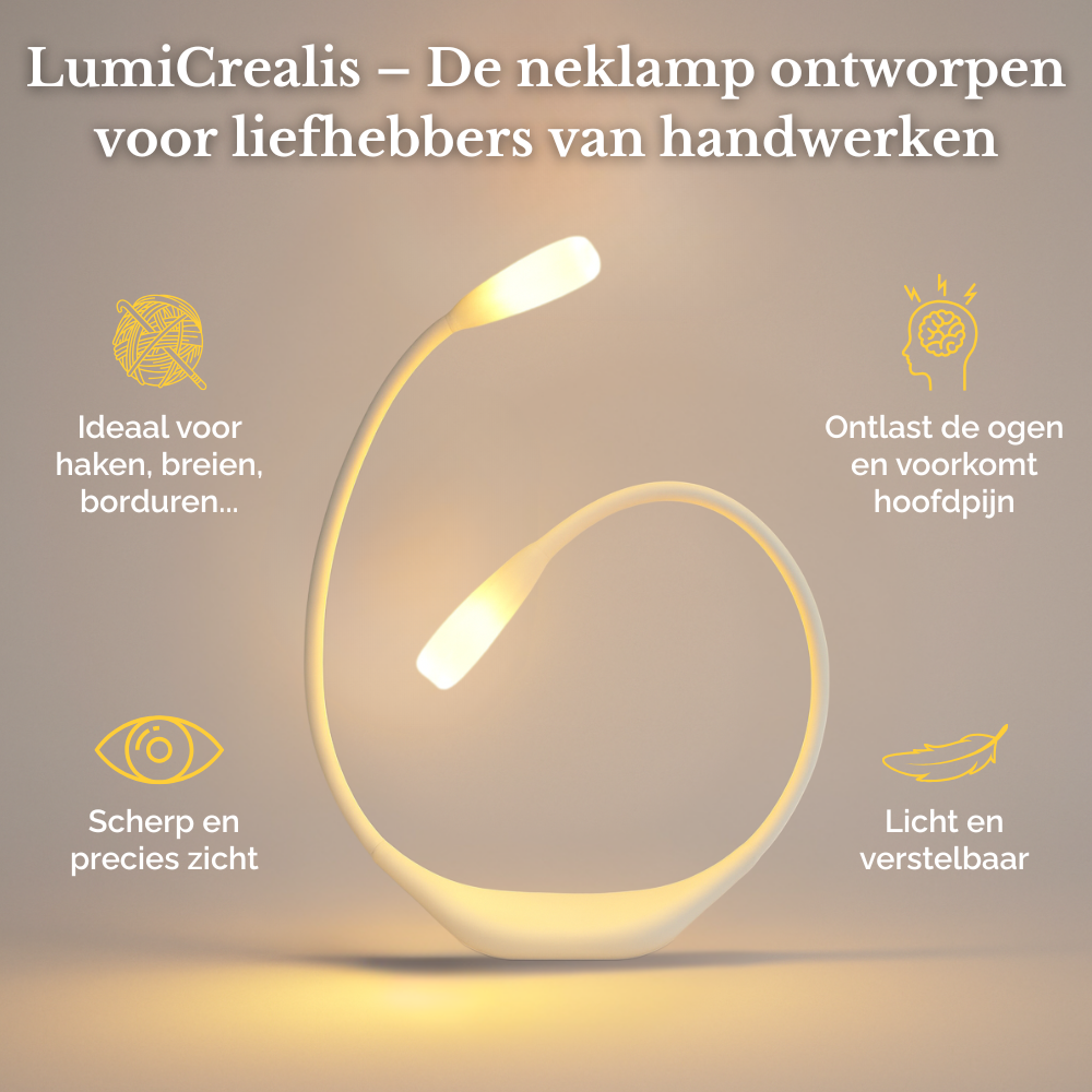 LumiCrealis – De neklamp die uw creaties verlicht en uw ogen ontlas