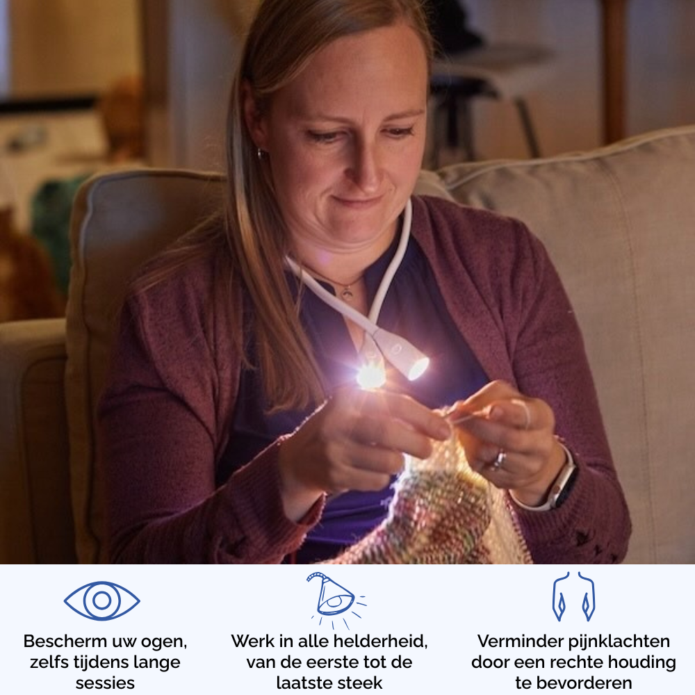 LumiCrealis – De neklamp die uw creaties verlicht en uw ogen ontlas