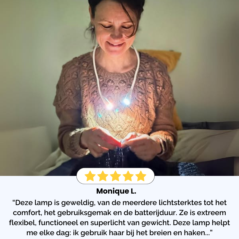 LumiCrealis – De neklamp die uw creaties verlicht en uw ogen ontlas