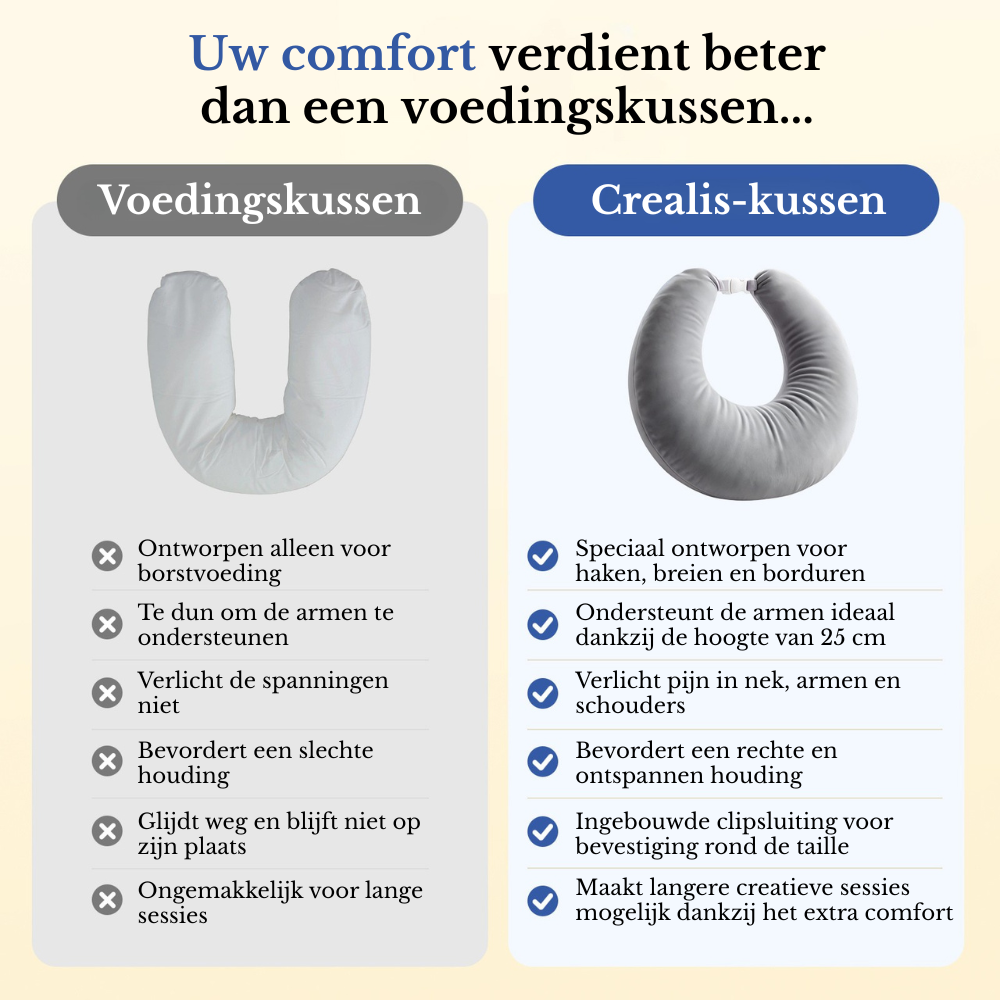 Ergonomisch Kussen Crealis – Uw comfortabele partner tijdens creatieve momenten